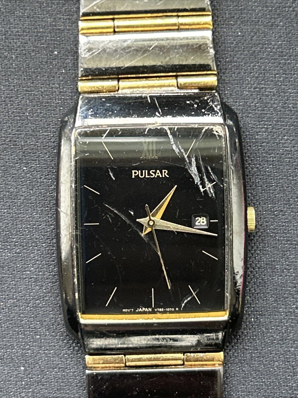 Pulsar Black And Gold Tone Women’s Quartz Watch
